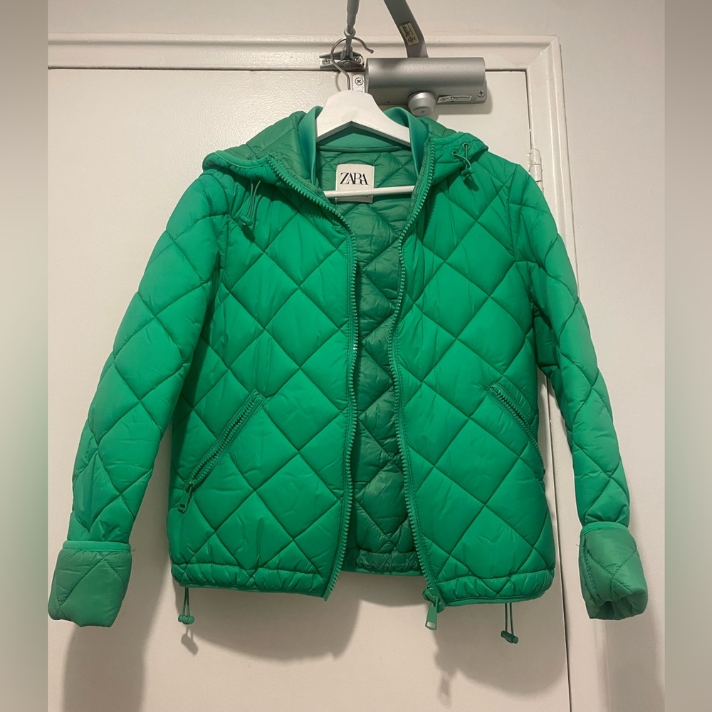 Zara Kelly Green Quilted Jacket